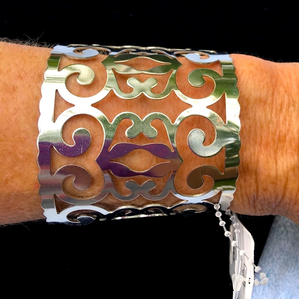 Silver cuff bracelet